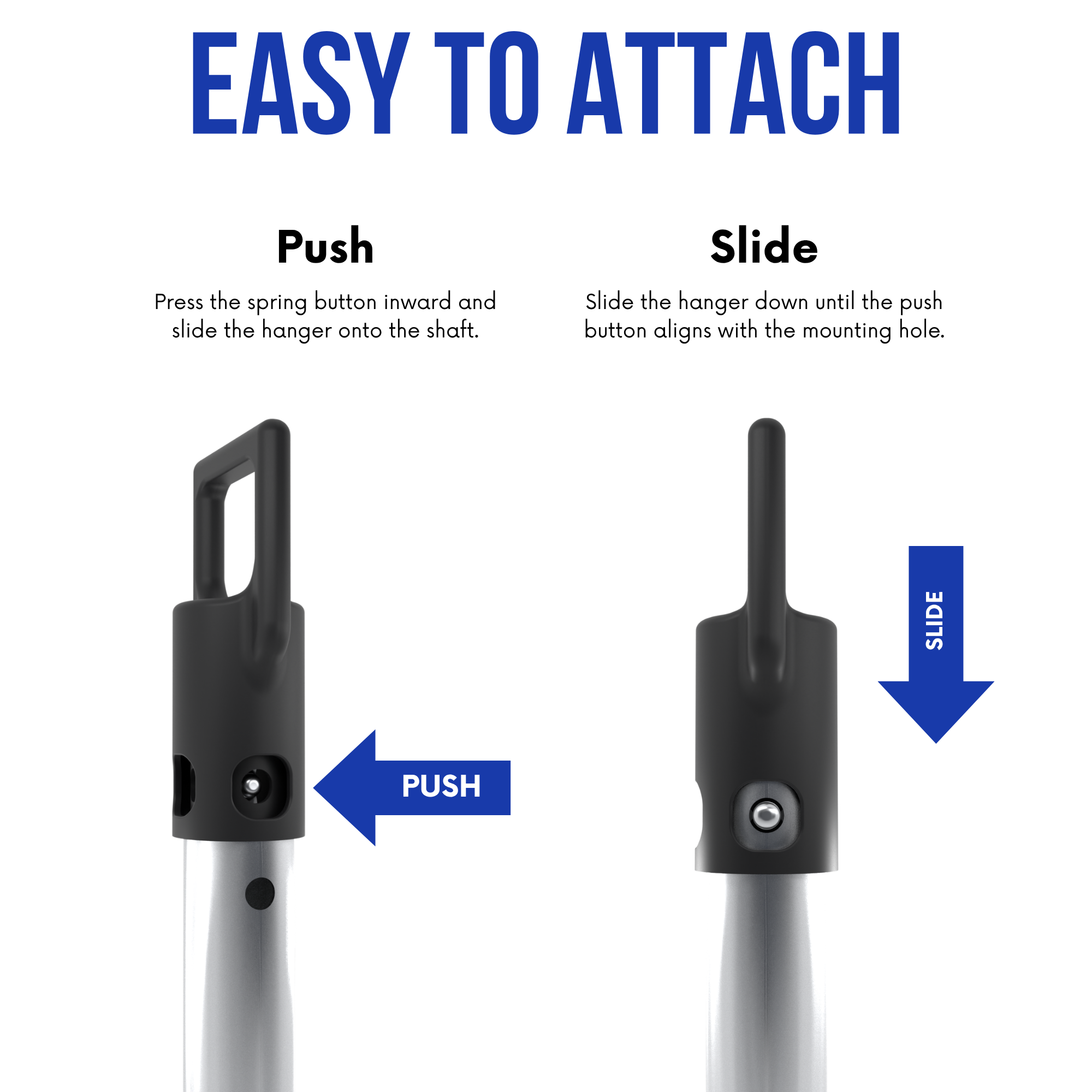 Echo PAS Trimmer Attachment Hanger — Grease Guard & Spring Button Hooks (4 Pack)