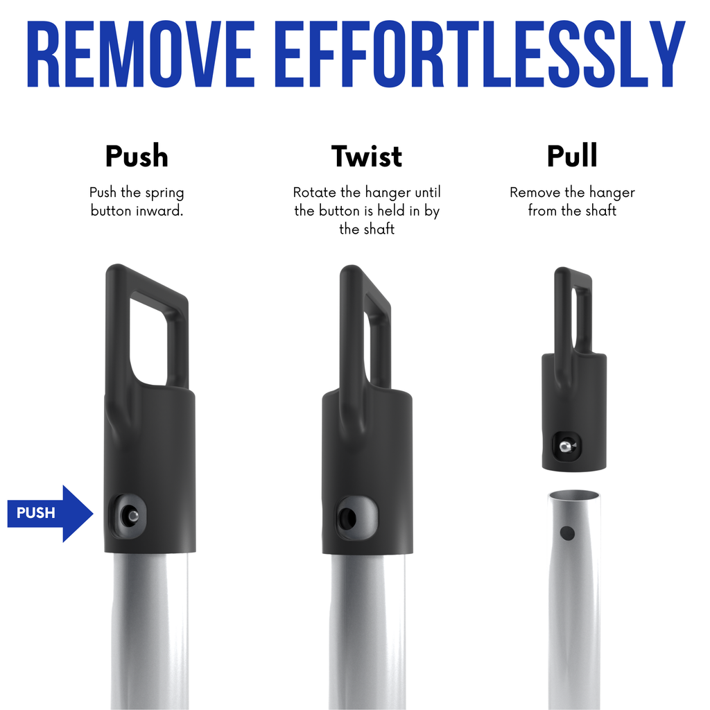 Echo PAS Trimmer Attachment Hanger — Grease Guard & Spring Button Hooks (4 Pack)
