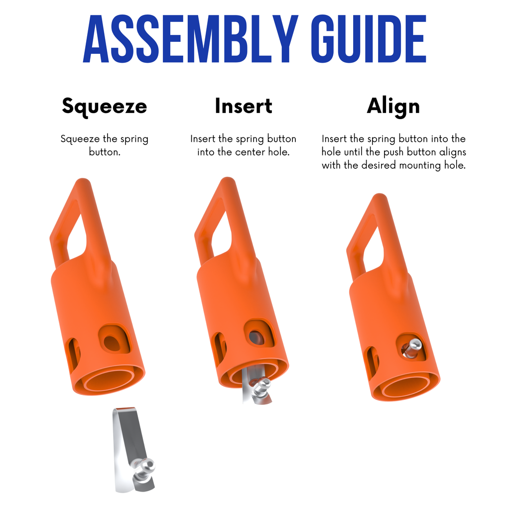 Echo PAS Trimmer Attachment Hanger — Grease Guard & Spring Button Hooks (4 Pack)