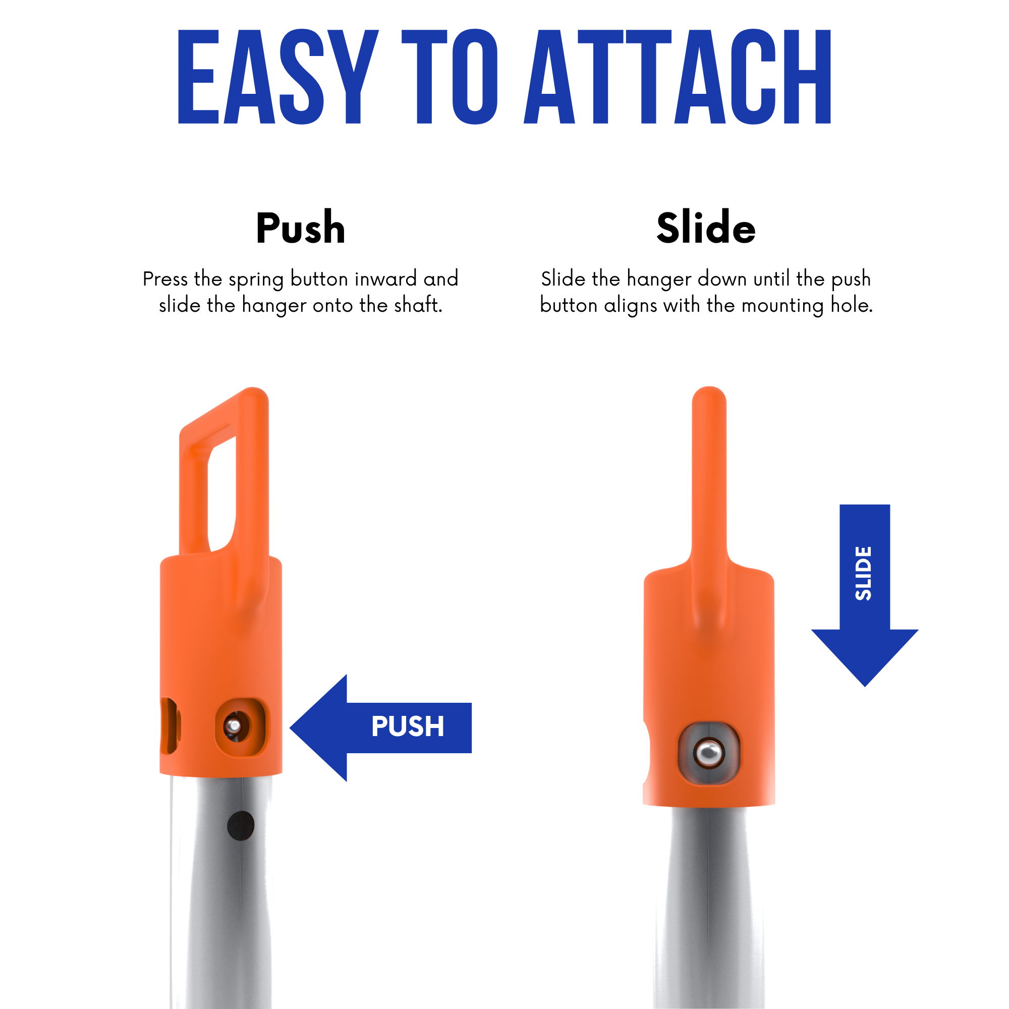 Echo PAS Trimmer Attachment Hanger — Grease Guard & Spring Button Hooks (4 Pack)