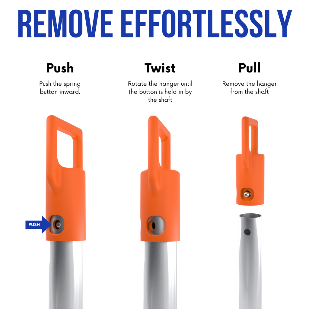 Echo PAS Trimmer Attachment Hanger — Grease Guard & Spring Button Hooks (4 Pack)