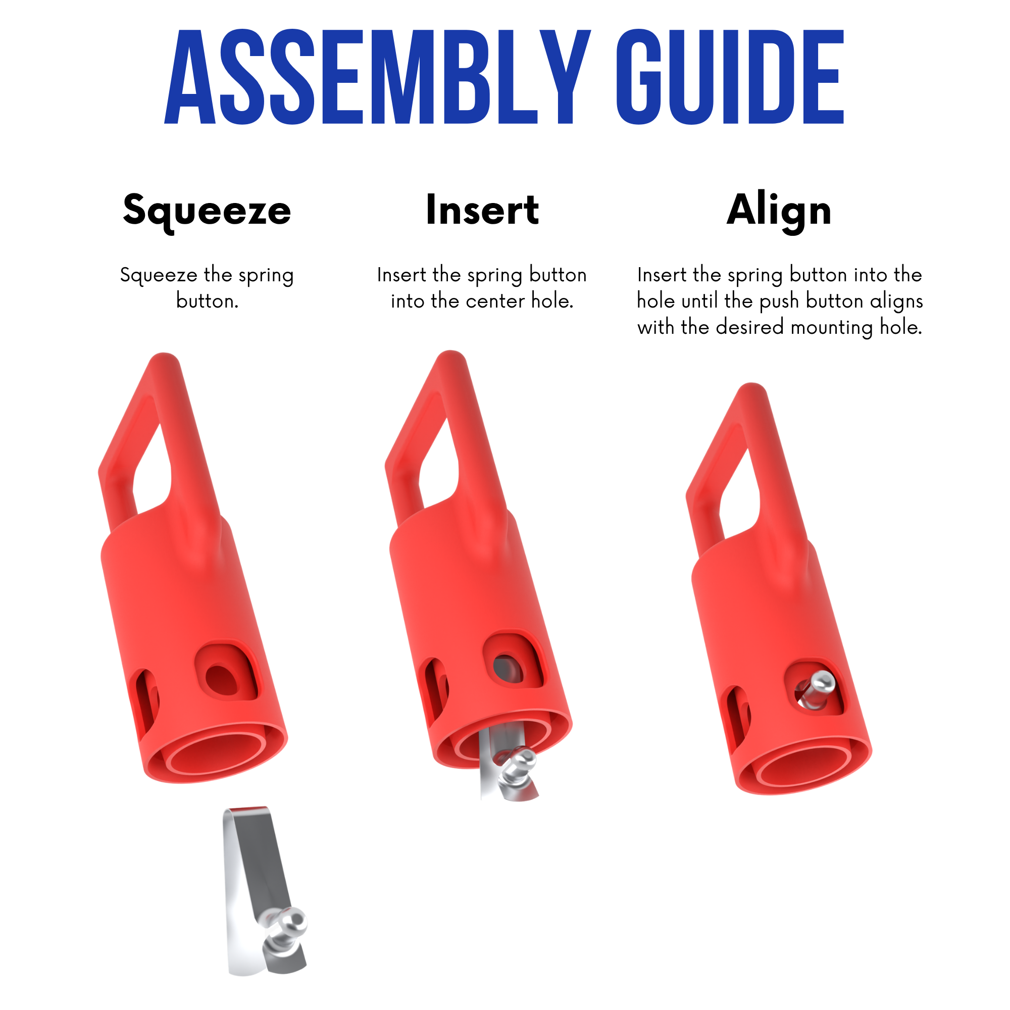 Echo PAS Trimmer Attachment Hanger — Grease Guard & Spring Button Hooks (4 Pack)