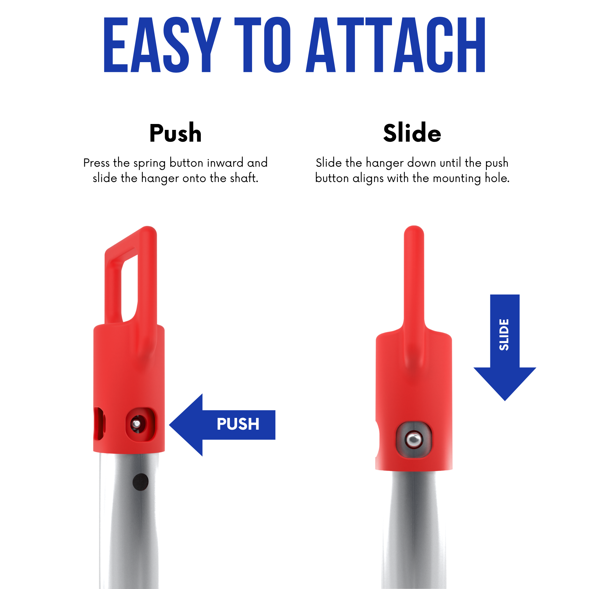 Echo PAS Trimmer Attachment Hanger — Grease Guard & Spring Button Hooks (4 Pack)