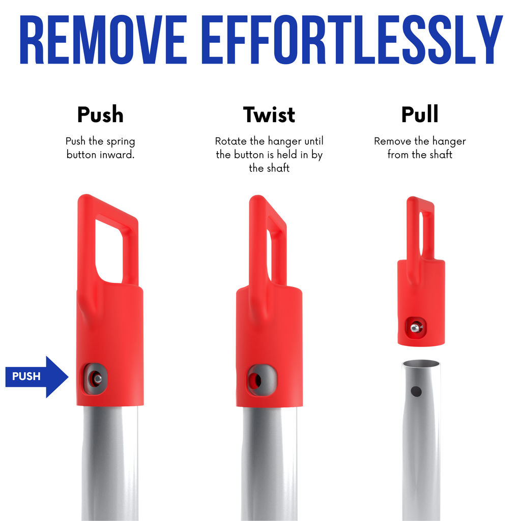 Echo PAS Trimmer Attachment Hanger — Grease Guard & Spring Button Hooks (4 Pack)